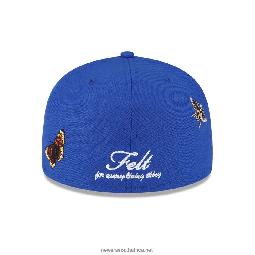 New York Knicks Felt x NBA Blue 59FIFTY Fitted Cap New Era TRBRBN1174