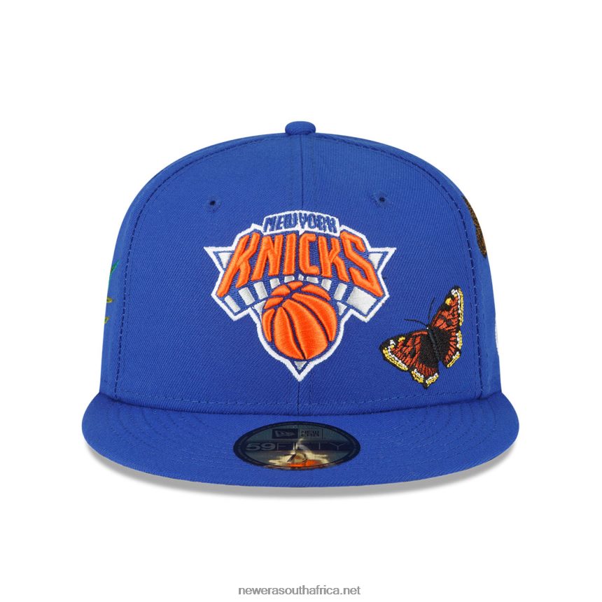 New York Knicks Felt x NBA Blue 59FIFTY Fitted Cap New Era TRBRBN1174