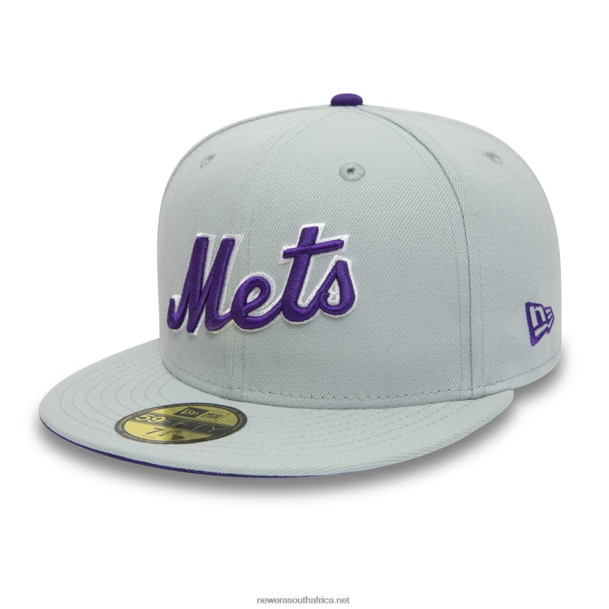 New York Mets 1986 World Series Snow Grey 59FIFTY Fitted Cap New Era TRBRBN1214
