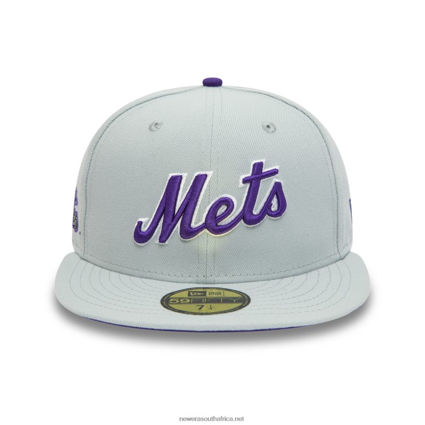 New York Mets 1986 World Series Snow Grey 59FIFTY Fitted Cap New Era TRBRBN1214