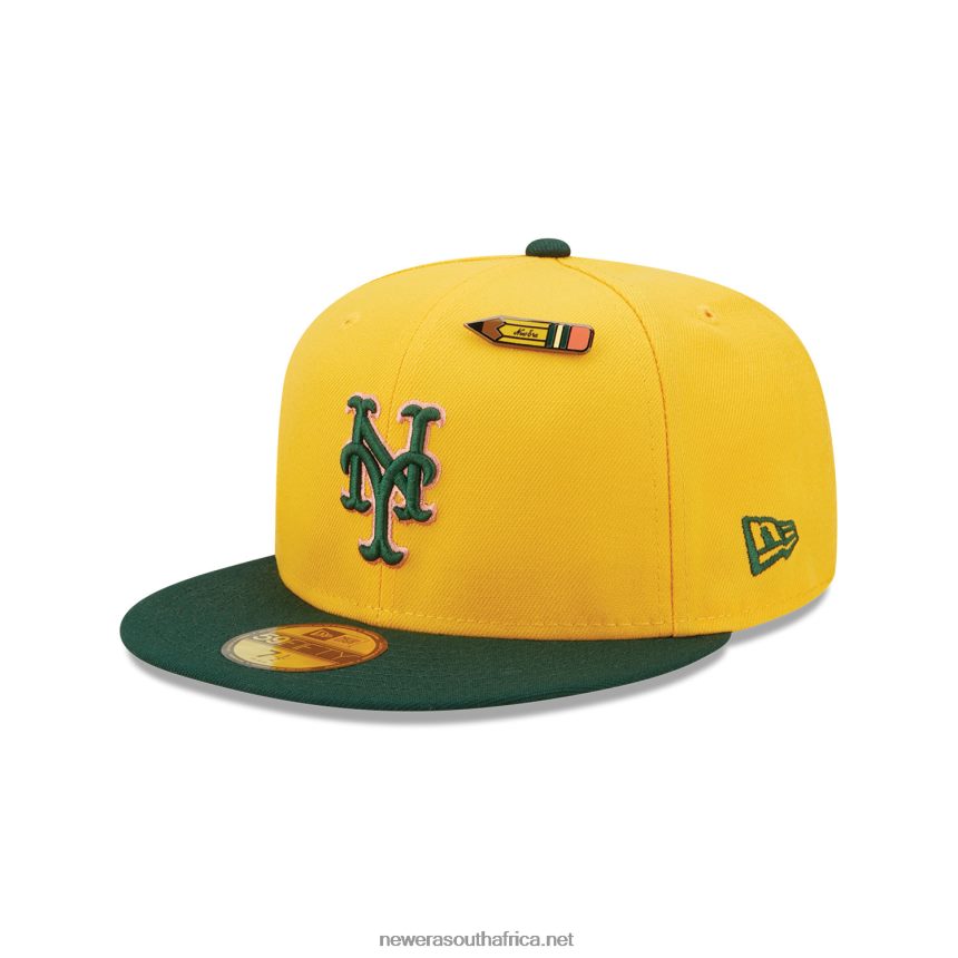 New York Mets Back to School Yellow 59FIFTY Fitted Cap New Era TRBRBN235