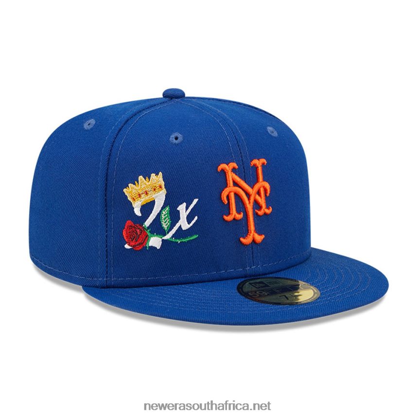 New York Mets Crown Champs Blue 59FIFTY Fitted Cap New Era TRBRBN834
