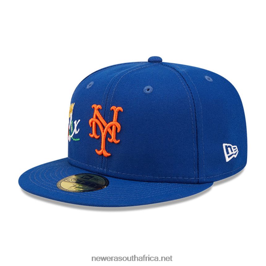 New York Mets Crown Champs Blue 59FIFTY Fitted Cap New Era TRBRBN834