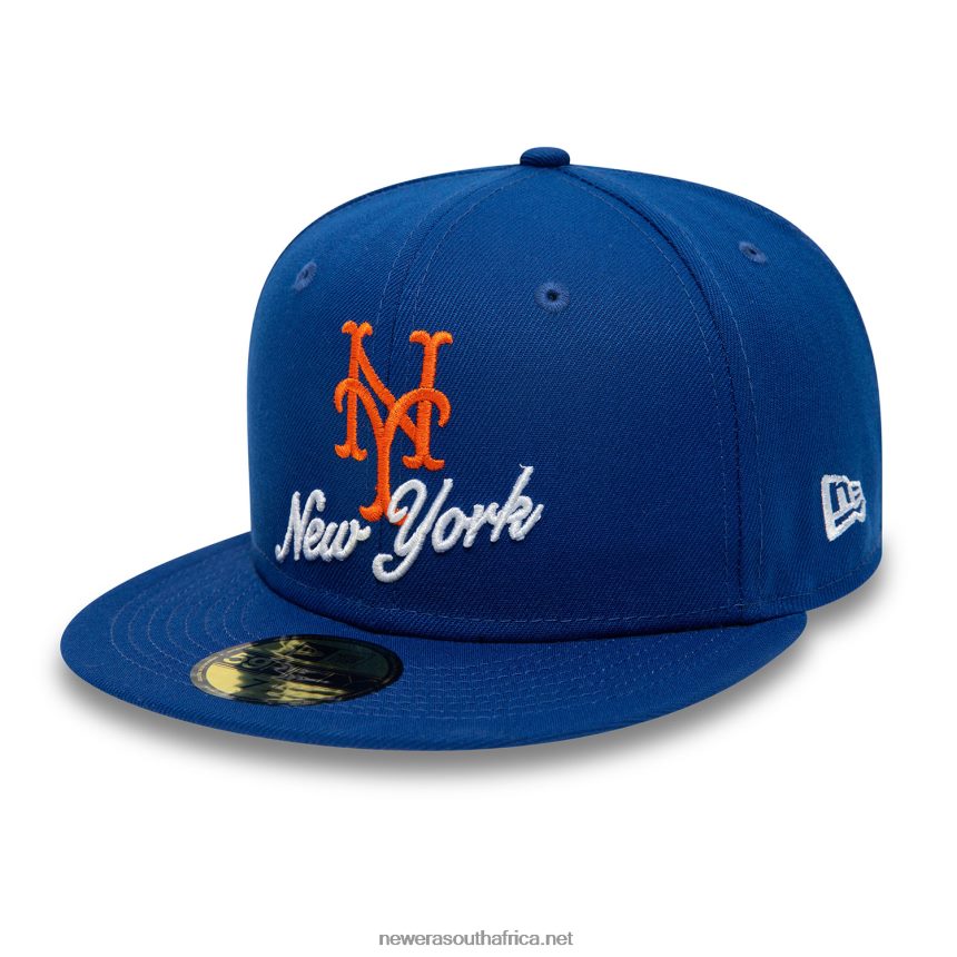 New York Mets Dual Logo Blue 59FIFTY Fitted Cap New Era TRBRBN746