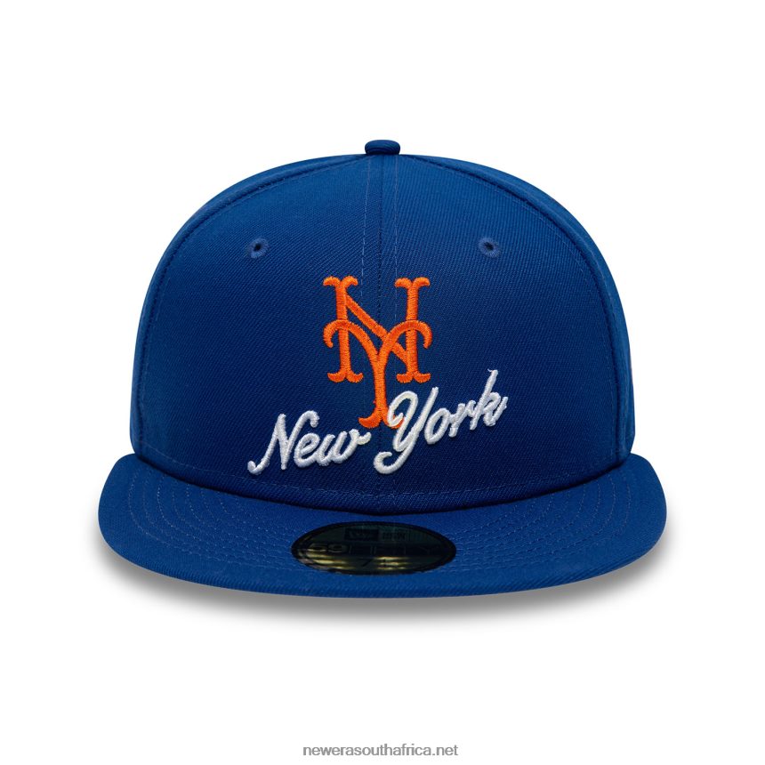 New York Mets Dual Logo Blue 59FIFTY Fitted Cap New Era TRBRBN746