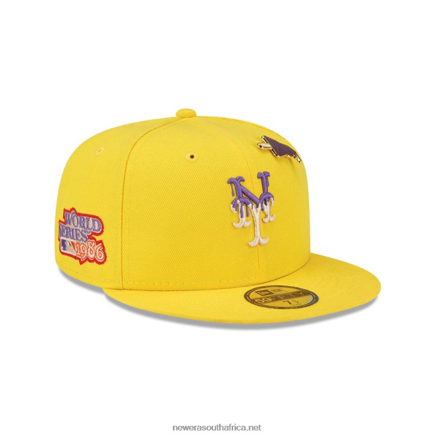 New York Mets Icy Pop Bright Yellow 59FIFTY Fitted Cap New Era TRBRBN234