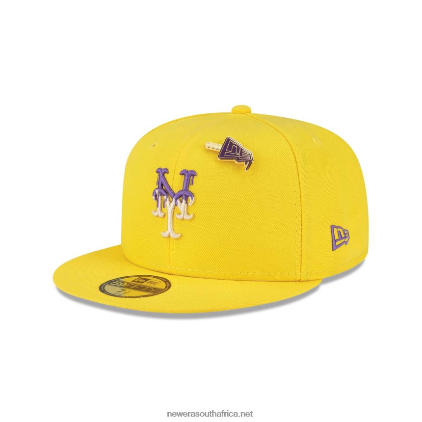 New York Mets Icy Pop Bright Yellow 59FIFTY Fitted Cap New Era TRBRBN234