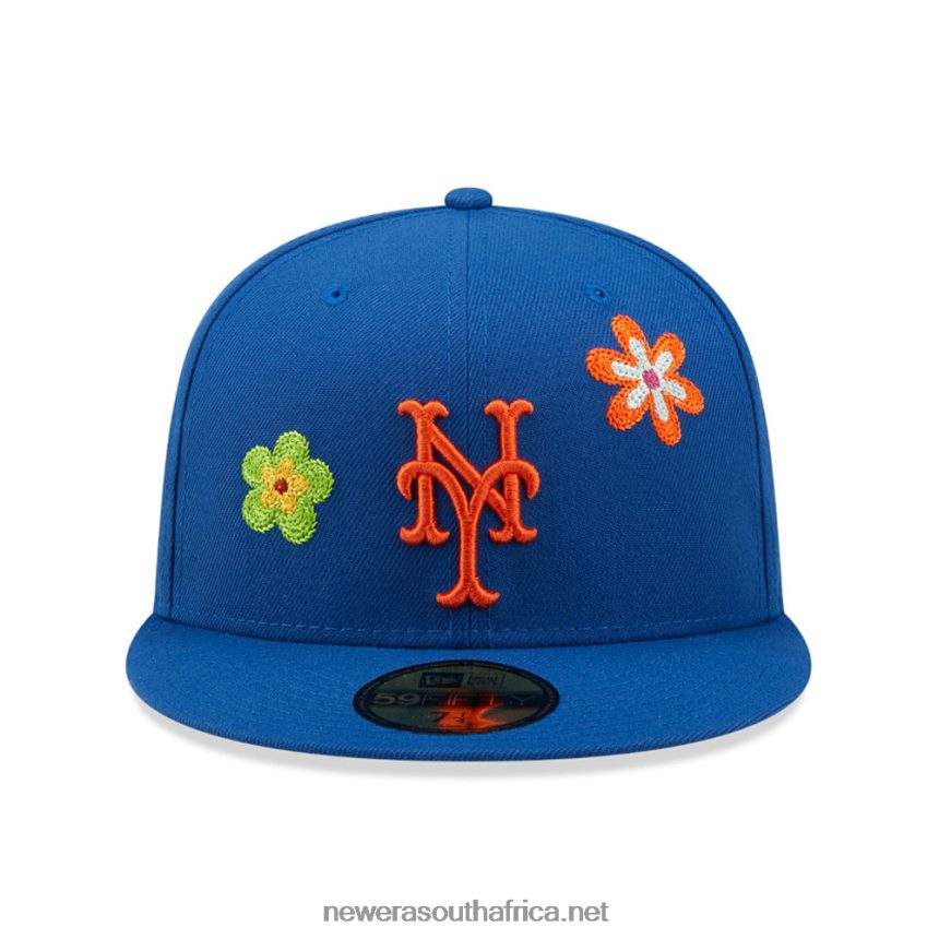 New York Mets MLB Flower Blue 59FIFTY Fitted Cap New Era TRBRBN479