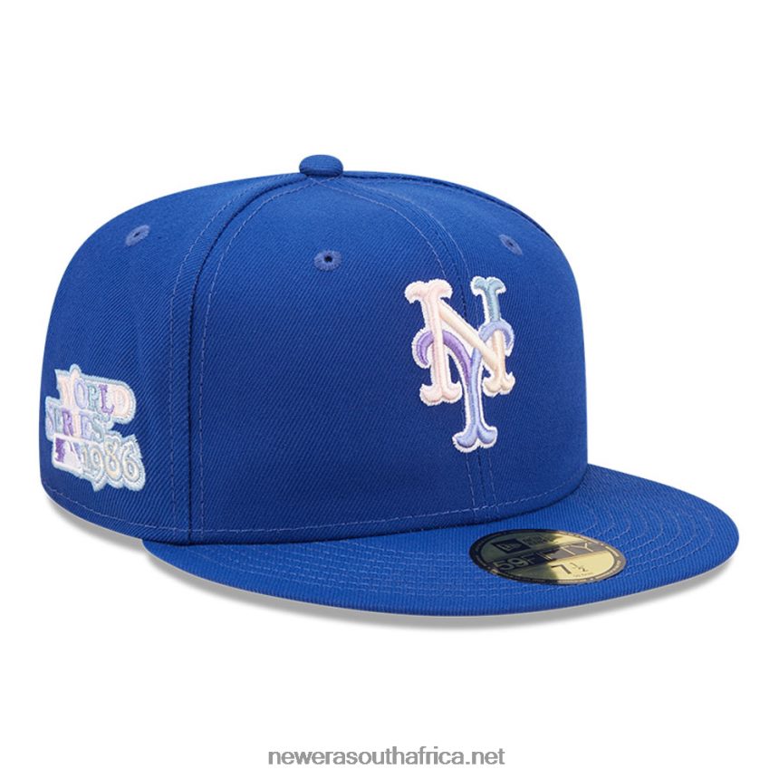 New York Mets MLB Nightbreak Team Blue 59FIFTY Fitted Cap New Era TRBRBN969