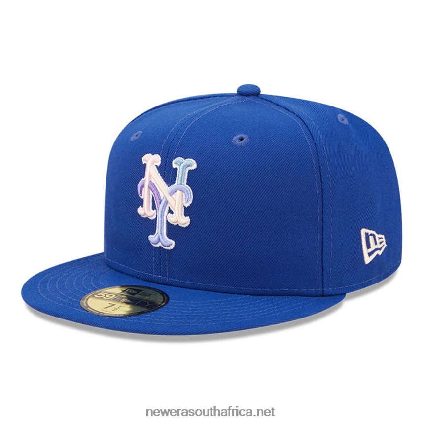 New York Mets MLB Nightbreak Team Blue 59FIFTY Fitted Cap New Era TRBRBN969