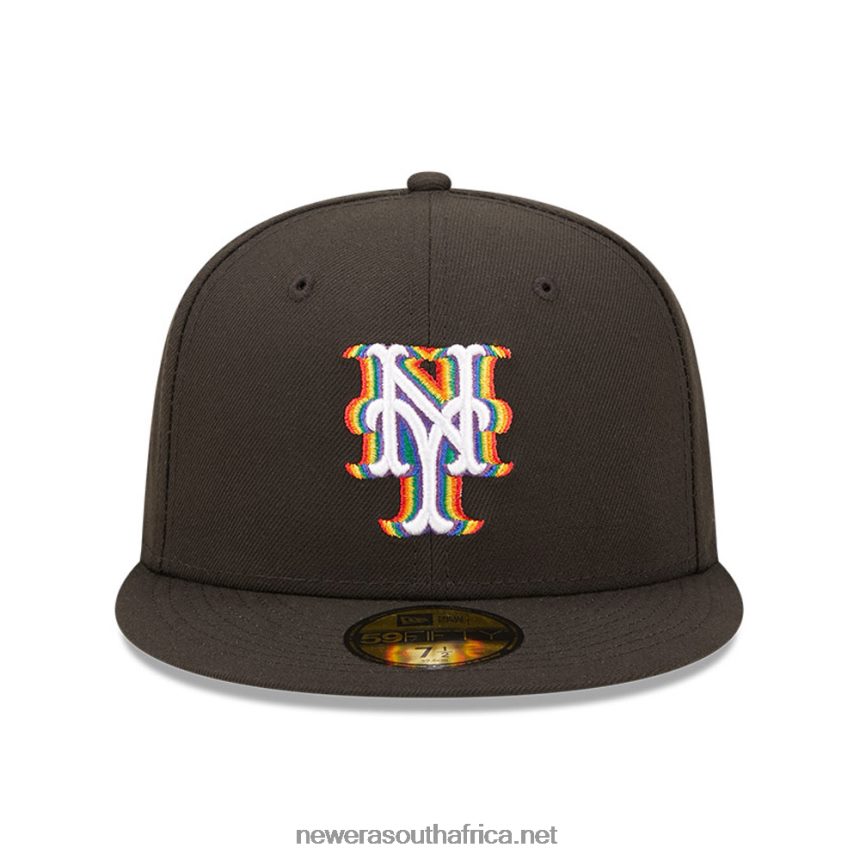 New York Mets MLB Prismatic Black 59FIFTY Fitted Cap New Era TRBRBN55