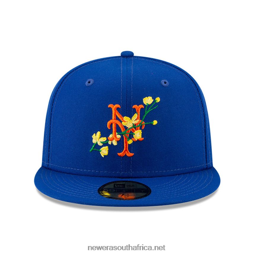 New York Mets MLB Side Patch Bloom Blue 59FIFTY Fitted Cap New Era TRBRBN1031