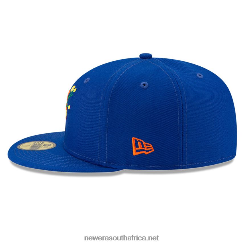 New York Mets MLB Side Patch Bloom Blue 59FIFTY Fitted Cap New Era TRBRBN1031