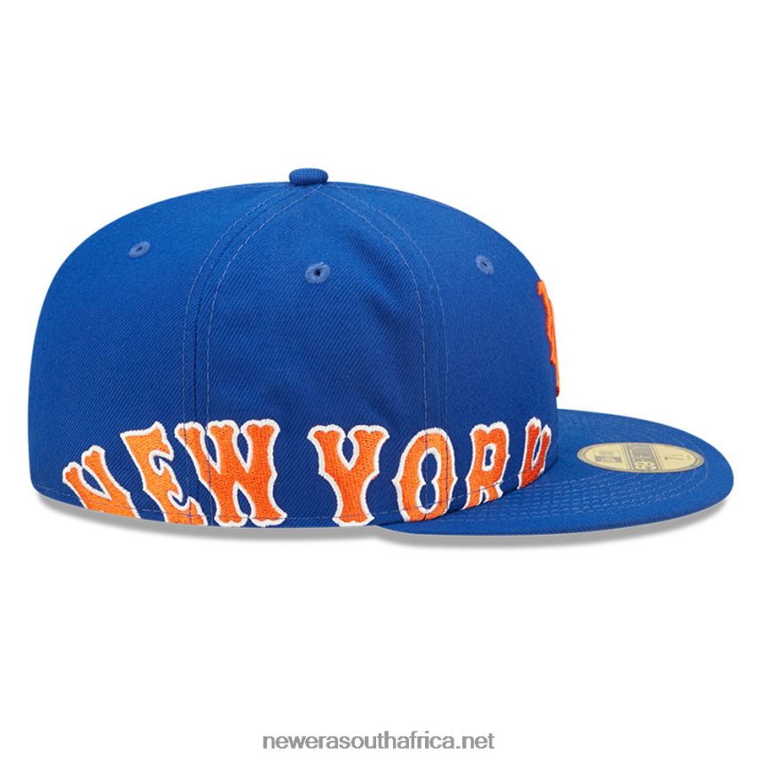 New York Mets MLB Side Split Blue 59FIFTY Fitted Cap New Era TRBRBN483