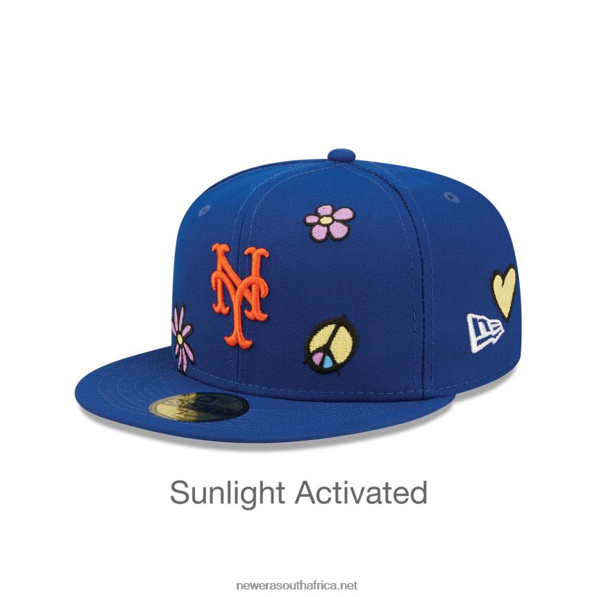 New York Mets MLB Sunlight Pop Navy 59FIFTY Cap New Era TRBRBN425