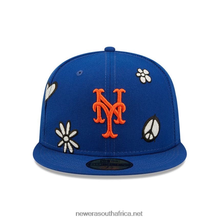 New York Mets MLB Sunlight Pop Navy 59FIFTY Cap New Era TRBRBN425