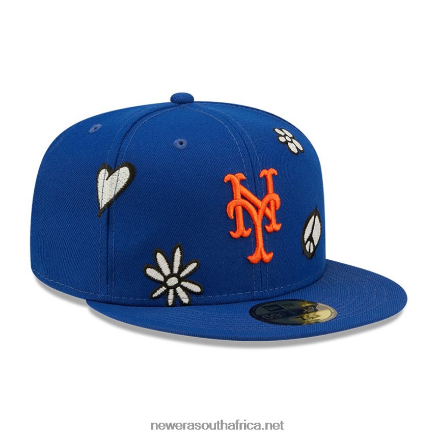 New York Mets MLB Sunlight Pop Navy 59FIFTY Cap New Era TRBRBN425