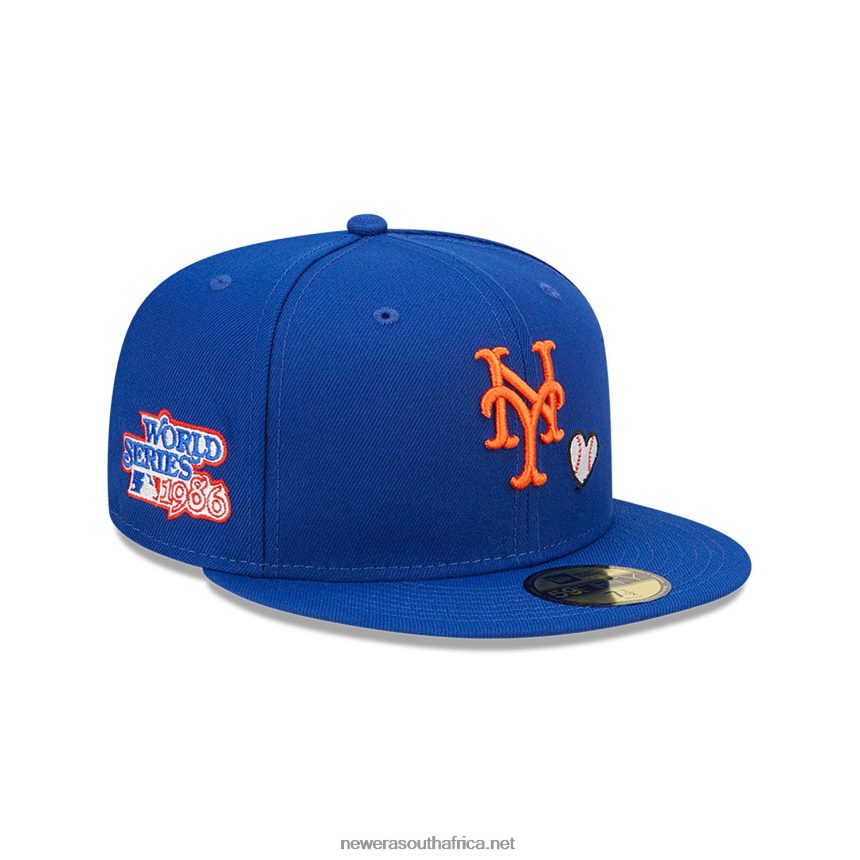 New York Mets MLB Team Heart Blue 59FIFTY Fitted Cap New Era TRBRBN1191