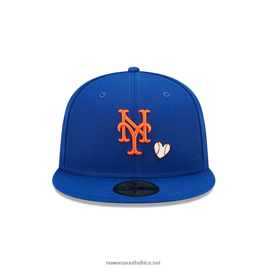 New York Mets MLB Team Heart Blue 59FIFTY Fitted Cap New Era TRBRBN1191