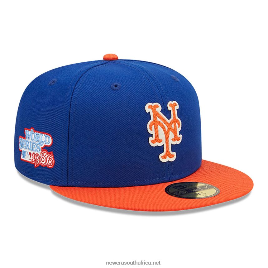 New York Mets NE Letterman Blue 59FIFTY Fitted Cap New Era TRBRBN883