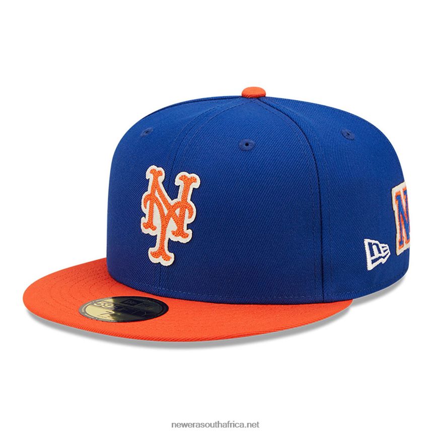 New York Mets NE Letterman Blue 59FIFTY Fitted Cap New Era TRBRBN883