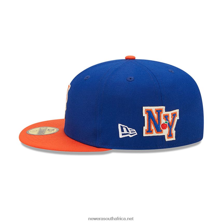 New York Mets NE Letterman Blue 59FIFTY Fitted Cap New Era TRBRBN883