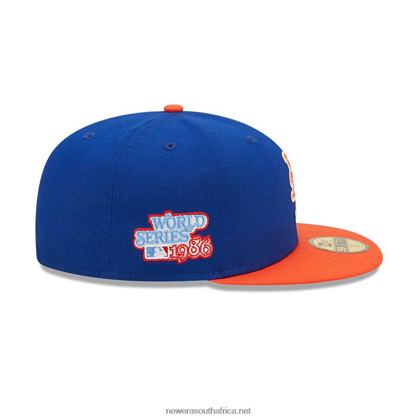 New York Mets NE Letterman Blue 59FIFTY Fitted Cap New Era TRBRBN883