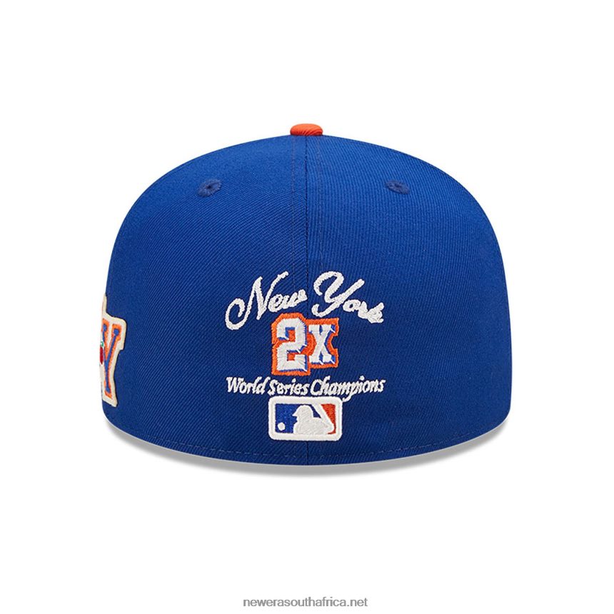 New York Mets NE Letterman Blue 59FIFTY Fitted Cap New Era TRBRBN883