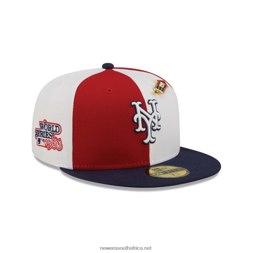 New York Mets Pinwheel Americana Red 59FIFTY Fitted Cap New Era TRBRBN1020