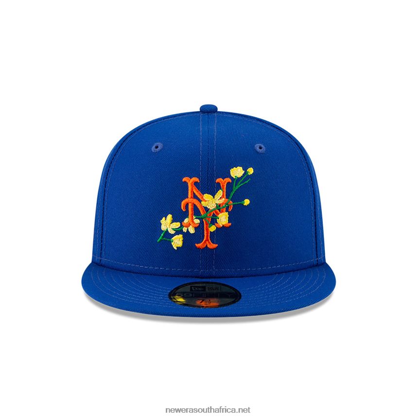 New York Mets Side Patch Bloom Blue 59FIFTY Fitted Cap New Era TRBRBN1080
