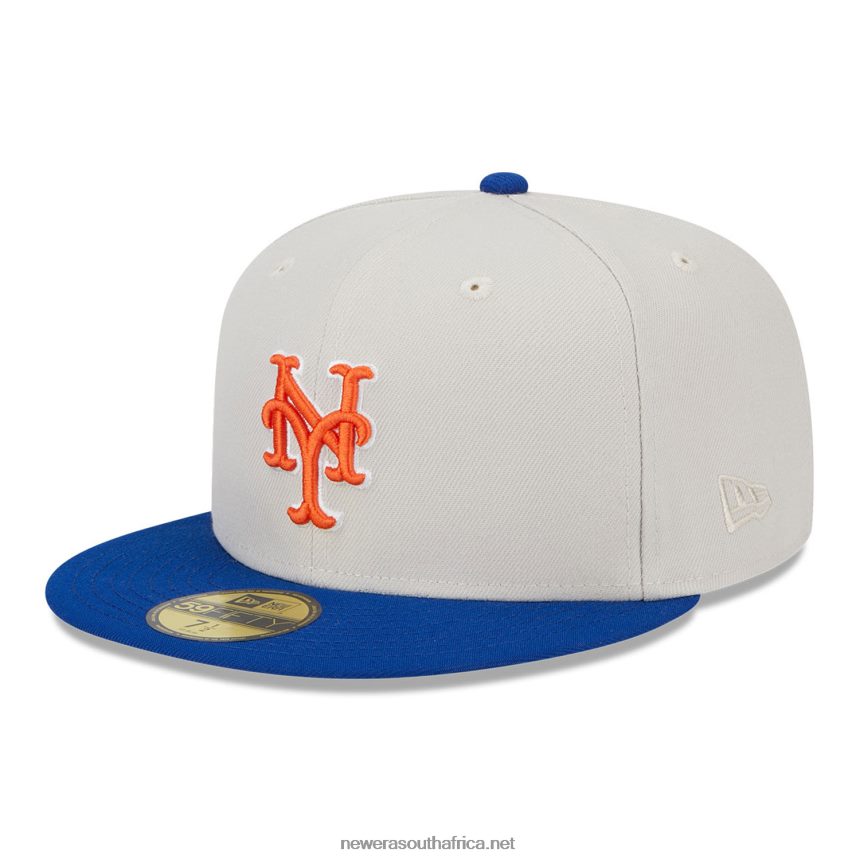 New York Mets Varsity Letter Stone 59FIFTY Fitted Cap New Era TRBRBN5