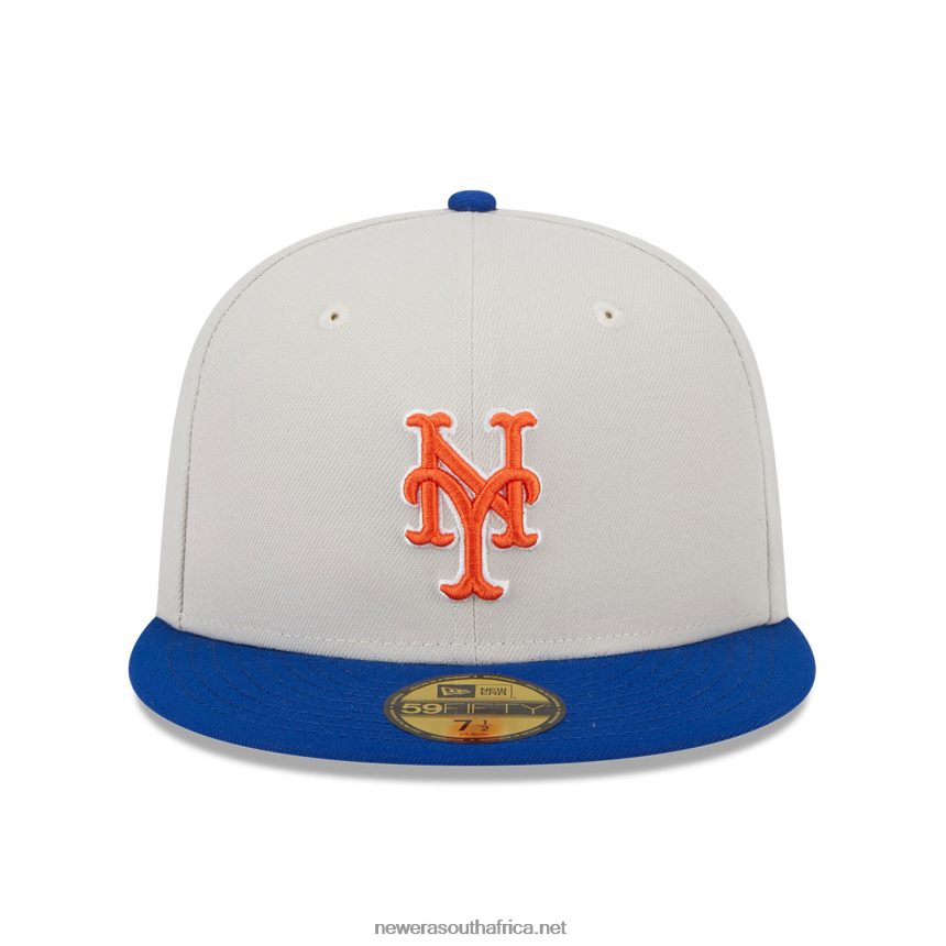 New York Mets Varsity Letter Stone 59FIFTY Fitted Cap New Era TRBRBN5