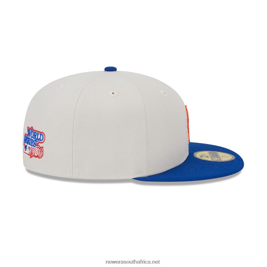 New York Mets Varsity Letter Stone 59FIFTY Fitted Cap New Era TRBRBN5
