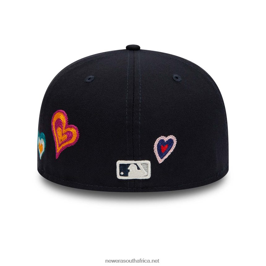 New York Yankees Chain Stitch Heart Navy 59FIFTY Fitted Cap New Era TRBRBN948