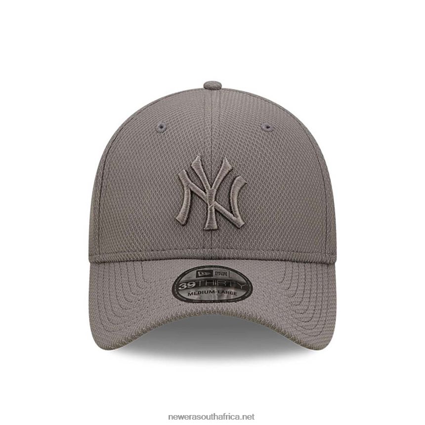 New York Yankees Diamond Era Grey 39THIRTY Stretch Fit Cap New Era TRBRBN2159