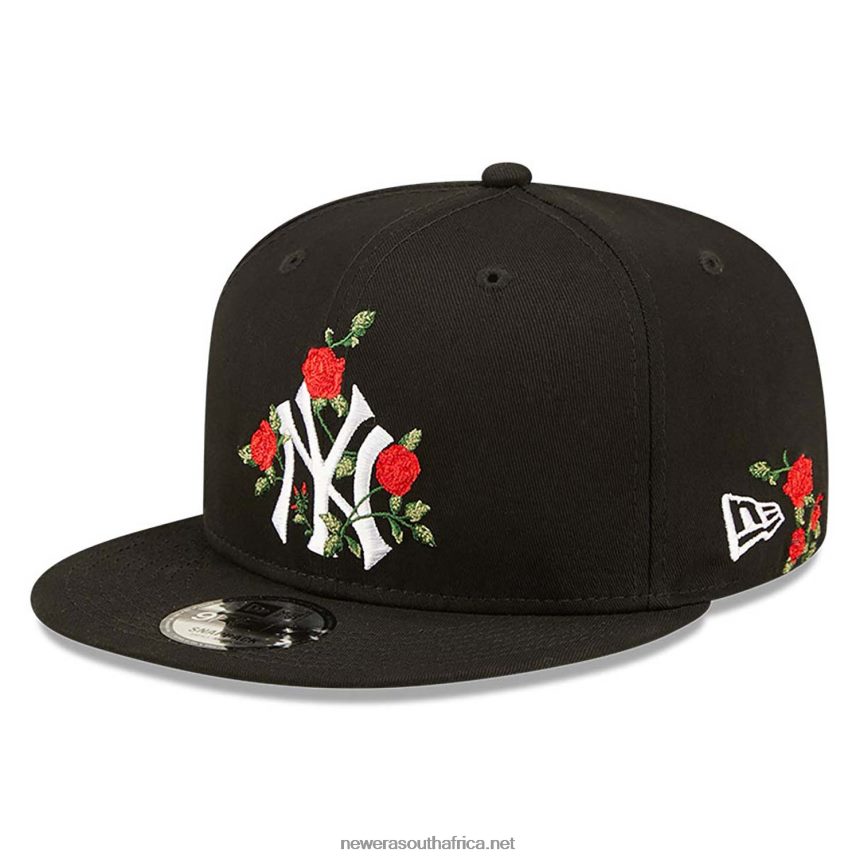 New York Yankees Flower Black 9FIFTY Snapback Cap New Era TRBRBN1880