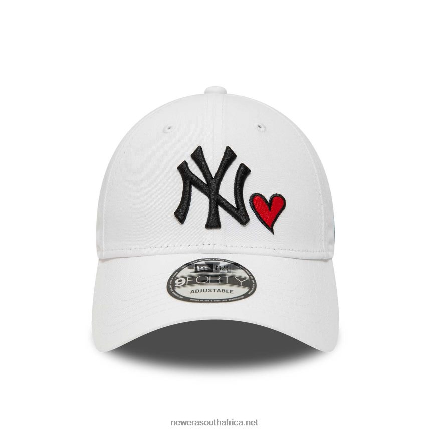 New York Yankees Heart Pack White 9FORTY Adjustable Cap New Era TRBRBN1459