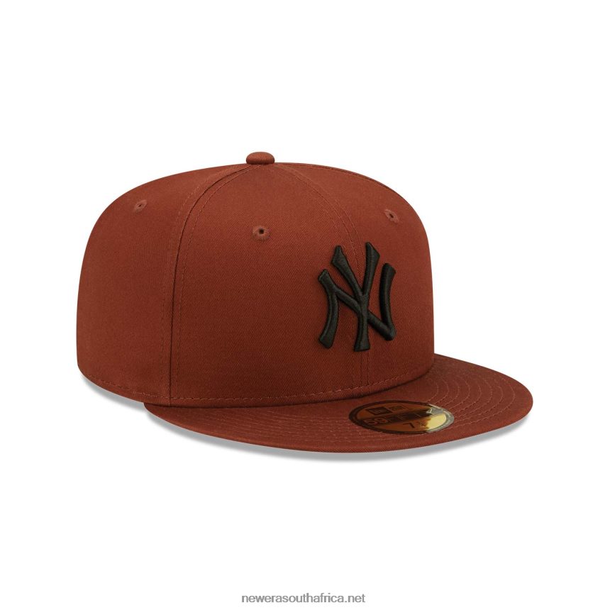 New York Yankees League Essentials Dark Brown 59FIFTY Fitted Cap New Era TRBRBN1352