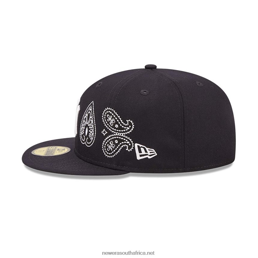 New York Yankees MLB All Over Print Paisley Black 59FIFTY Fitted Cap New Era TRBRBN376