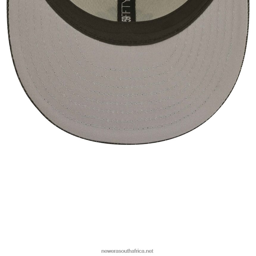 New York Yankees MLB Black Denim Chrome White 59FIFTY Fitted Cap New Era TRBRBN230