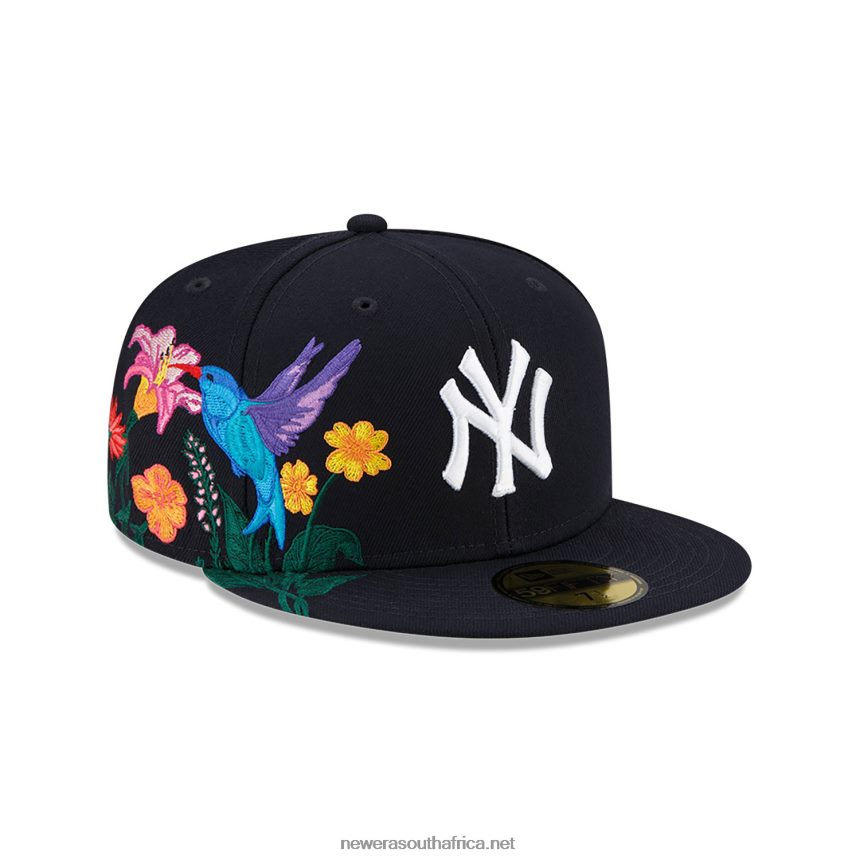 New York Yankees MLB Blooming Navy 59FIFTY Fitted Cap New Era TRBRBN218