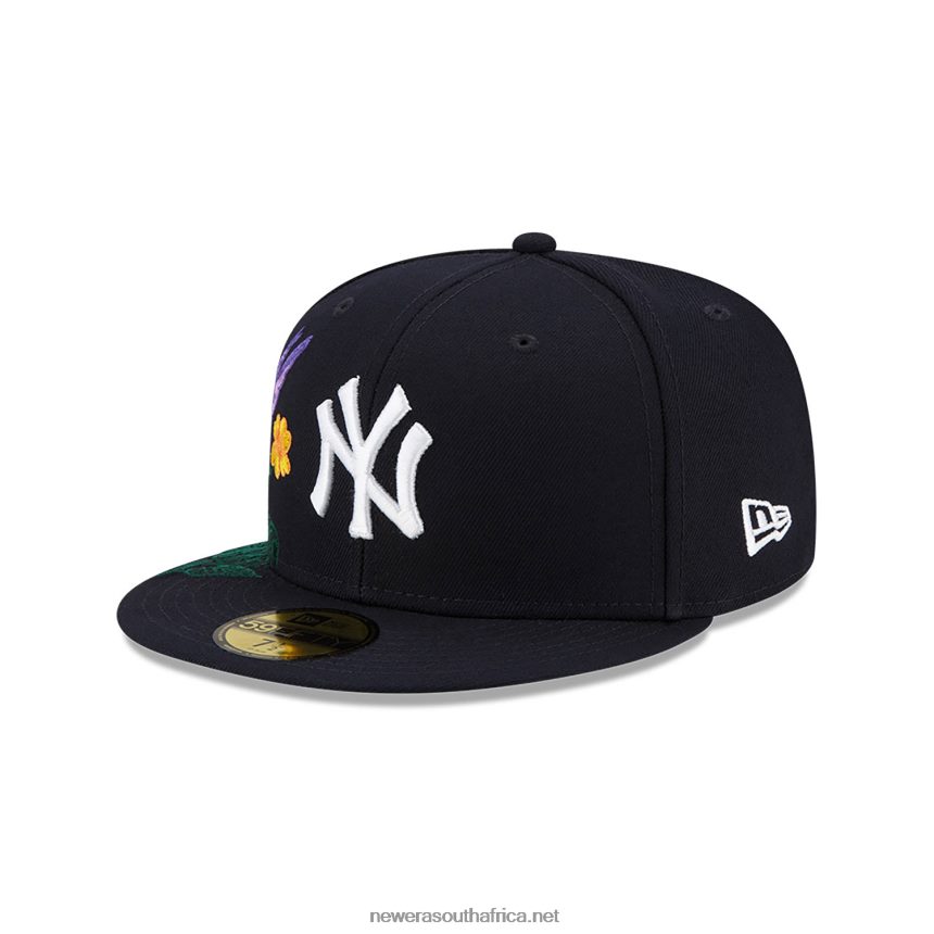 New York Yankees MLB Blooming Navy 59FIFTY Fitted Cap New Era TRBRBN218