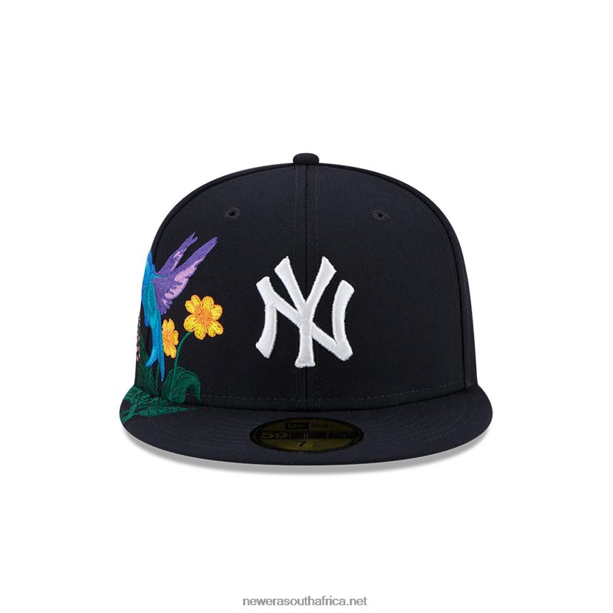 New York Yankees MLB Blooming Navy 59FIFTY Fitted Cap New Era TRBRBN218