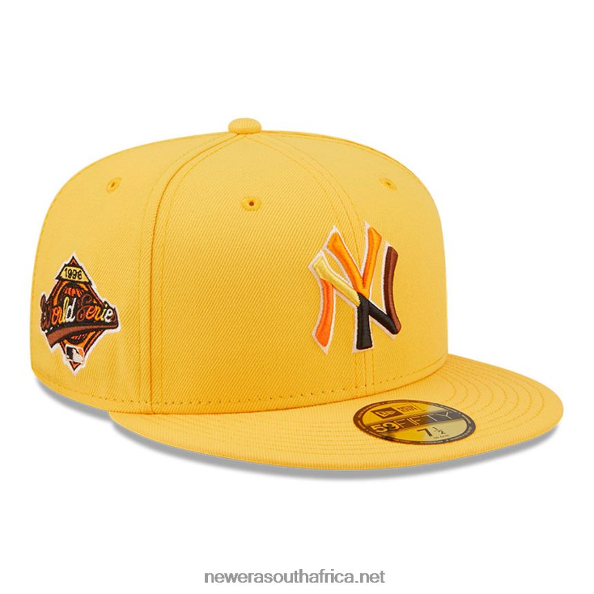 New York Yankees MLB Butterfly Yellow 59FIFTY Fitted Cap New Era TRBRBN558