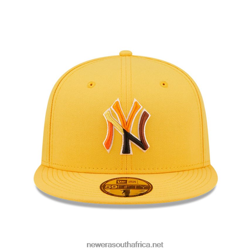 New York Yankees MLB Butterfly Yellow 59FIFTY Fitted Cap New Era TRBRBN558