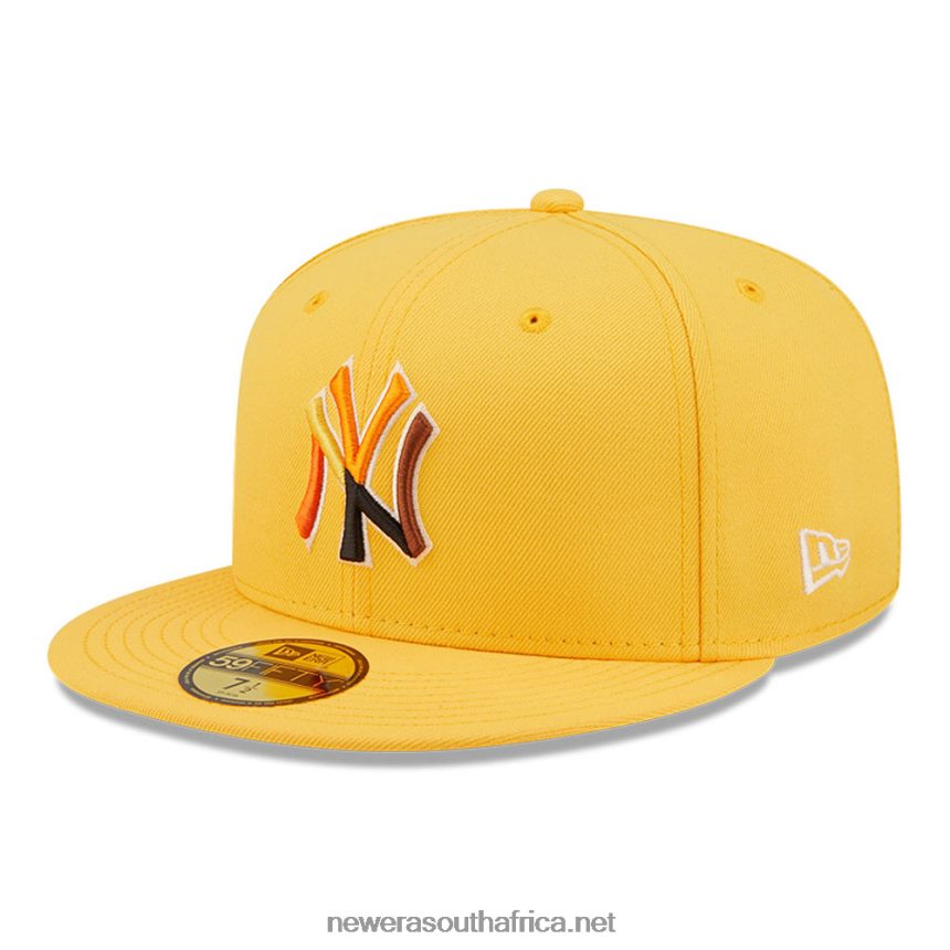 New York Yankees MLB Butterfly Yellow 59FIFTY Fitted Cap New Era TRBRBN558