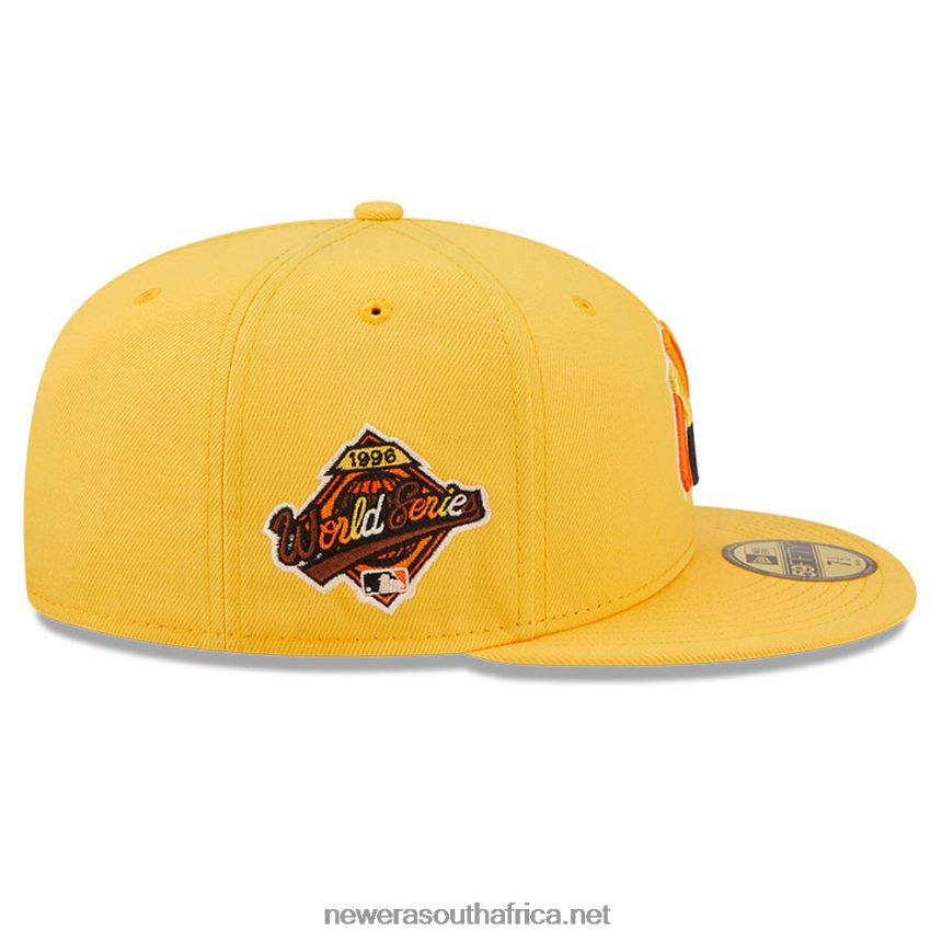 New York Yankees MLB Butterfly Yellow 59FIFTY Fitted Cap New Era TRBRBN558