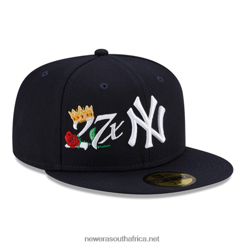 New York Yankees MLB Crown Champs Navy 59FIFTY Fitted Cap New Era TRBRBN1015