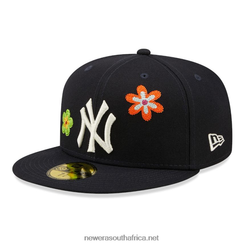 New York Yankees MLB Flower Patch Navy 59FIFTY Fitted Cap New Era TRBRBN417