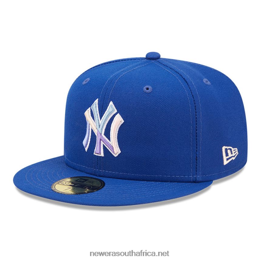 New York Yankees MLB Nightbreak Team Blue 59FIFTY Fitted Cap New Era TRBRBN1325